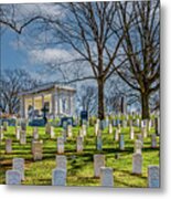 Military Tombstones Up Winter Hill Metal Print