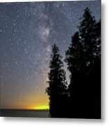 Milky Way Over Cave Point Metal Print
