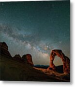 Milky Way Over Delicate Arch Metal Print