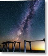 Milky Way Over Camp Helen Pier - Portrait Metal Print