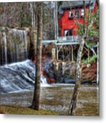 Mill And Waterfall Metal Print