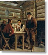 Miners Playing Cards, 1882 Metal Print