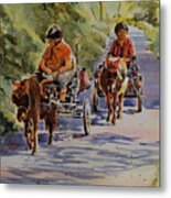 Miniature Horses On The K And P Line Metal Print