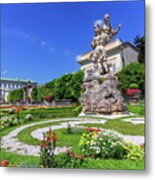 Mirabell Palace And Gardens, Salzburg, Austria Metal Print