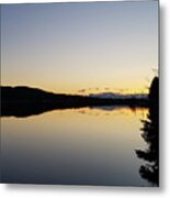 Mirror Image At Nightfall Metal Print