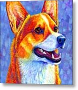Mischief Maker - Colorful Pembroke Welsh Corgi Dog Metal Print
