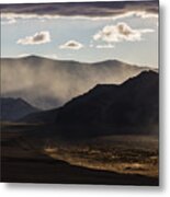 Mist Rising From Hills In Desert Landscape Metal Print
