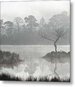 Misty Rydal Water Lake District Metal Print