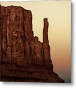 Mitten Of Monument Valley - Vintage Panorama Metal Print
