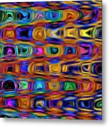 Mod Psychedelic Pattern - Abstract Metal Print