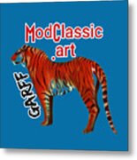 Modclassic Art Tiger Metal Print