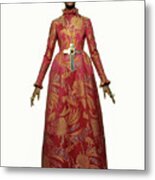 Model Charlene Dash Wearing A Mollie Parnis Dress Metal Print