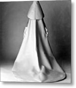 Model In A Balenciaga Wedding Dress Metal Print