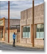 Modeling In Marfa Metal Print