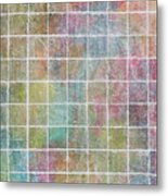 Monet's Garden Squared Pastel Abstract Metal Print