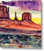 Monument Valley At Sunset Metal Print