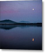 Moon Over Mountain Metal Print