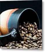 Morning Coffee Beans Metal Print