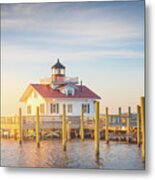 Morning Light Outer Banks Manteo Lighthouse Obx North Carolina Metal Print