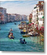 Morning On The Grand Canal Metal Print