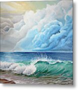 Morning Shore Break Metal Print