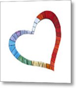 Mosaic Heart In Rainbow Colors Metal Print