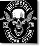 Motorcycle Blowbrow Custom Est 1978 Metal Print
