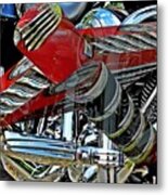 Motorcycle Engine With A 3d Cylinder Box Metal Print