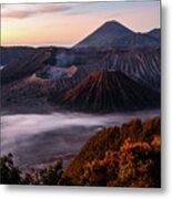 Kingdom Of Fire - Mount Bromo, Java. Indonesia Metal Print
