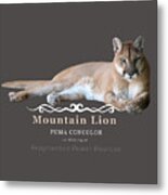 Mountain Lion Fragmented Power Pouncer Metal Print
