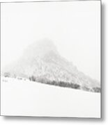 Mountain Shrouded In Snow, Utah - 2023 Metal Print