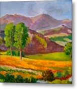 Mountains And Fields Metal Print