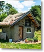 Mud Hut With Grassy Roof Metal Print