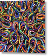 Multicolor Figure-eights Number 3 Metal Print