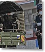 Myanmar Armed Forces Prepare To Crakcdown The Anti-coup Protests Metal Print