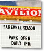Myrtle Beach Pavillion Sign Metal Print