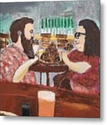 Nachos Eating Couple In Vero Beach Metal Print