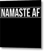 Namaste Af Yoga Metal Print