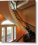 Nathaniel Russell House Spiral Staircase Charleston Sc  9421 Metal Print
