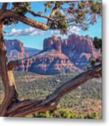 Naturally Framed - Cathedral Rock Sedona, Arizona Metal Print