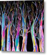 Neon Eucalyptus Bare Branches 7746 Metal Print
