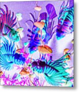 Neon Reef Metal Print