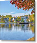 New Hampshire Fall Colors In Meredith At Lake Winnipesaukee Metal Print