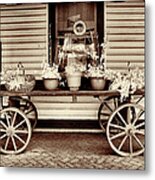 New Life For Old Luggage Cart Metal Print