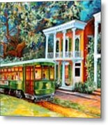 New Orleans Evening Streetcar Metal Print