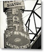 New York System Hot Weiners Neon Metal Print