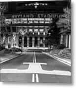 Neyland Stadium At The University Of Tennessee At Night In Black And White Metal Print
