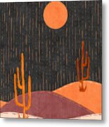 Nights In The Desert - Minimal, Abstract - Mid Century Modern Art Metal Print