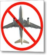 No Flight Sign Metal Print