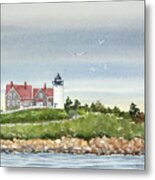Nobska Lighthouse Falmouth Cape Cod Metal Print